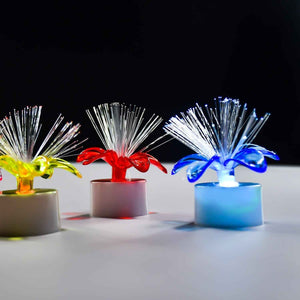 PremiumAV Fiber Optic Light, Mini Color Change LED Table Centerpieces, Light Up Candle - Pack of 12