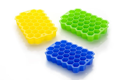 PremiumAV Flexible Silicone Ice Cube Tray, 37 Small Cubes , Fridge Use