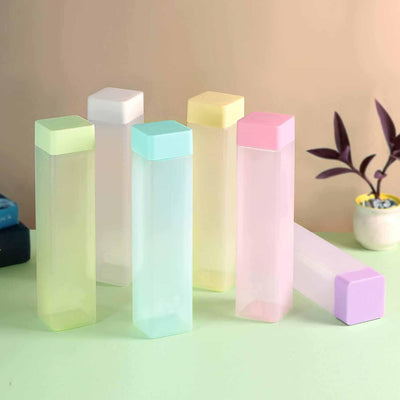 PremiumAV Large Capacity Plastic Water Bottle | Set of 6 | Square Water Bottle (940ml each)