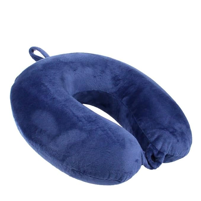 BigPlayer Blue Travel Neck Pillow - Advanced Air Pillow Technology for Cervical Pain Relief, Comfort Neck Support Cushion for Car & Flights, Essential Sleeping Neck Rest