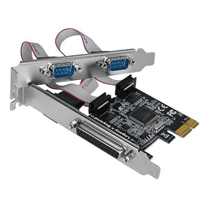 PremiumAV PremiumAV Legacy and Beyond Dual-Serial (2 Port) Plus Single (1) Parallel Port PCI Express Card Compatible with 16C550 UART - PremiumAV
