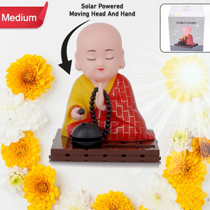 PremiumAV Solar Powered Sitting Buddha Statue,  Moving Head and Hand (1 Pc / Medium)  - PremiumAV