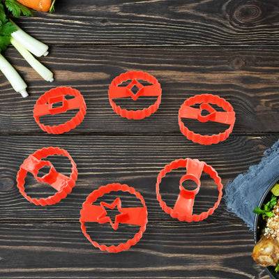 PremiumAV Easter Cookie Cutter Set - Plastic Biscuit Cutting Tools for DIY Baking & Cake Decoration (6-Piece)