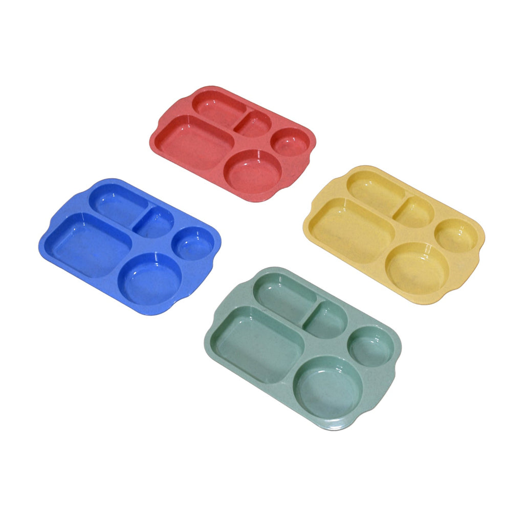 PremiumAV PremiumAV Divided Plates, 5 Compartments 32 CM Split Plates, Shatterproof Separating Plates For Kids And Adults, Microwave and Dishwasher Tableware Se 