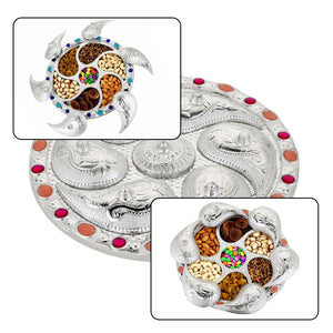 Candy and spice rotating tray with multiple compartments