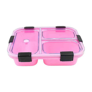 Customized Plastic 3 Compartment Insulated Lunch Box, Lunch Box (1 Pc)
