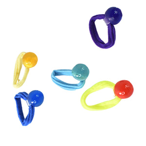 PremiumAV Small Ball Elastic Hairbands (Pack of 5 / Multicolour) - PremiumAV