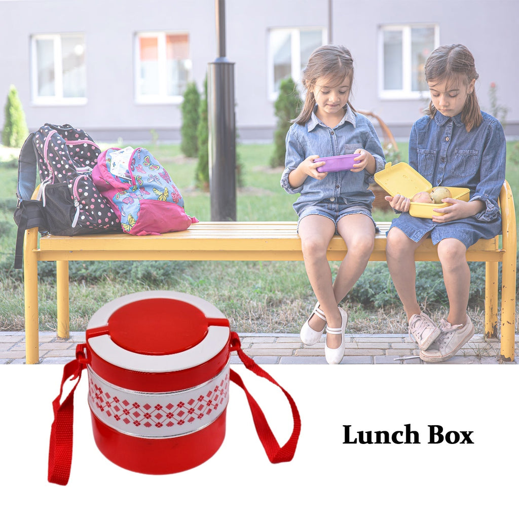 PremiumAV PremiumAV 2layer Adjustable Insulated Tiffin Set of 1, Blue 3 Containers Lunch Box –  