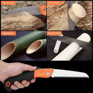 PremiumAV FOLDING SAW FOR TRIMMING, PRUNING, CAMPING. SHRUBS AND WOOD