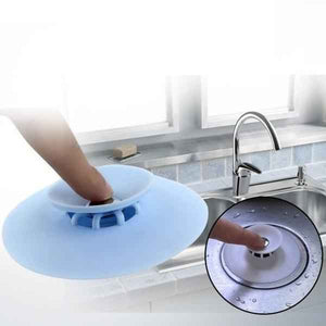 Creative 2-in-1 Silicone Sewer Sink Sealer Cover Drainer (multicolour)