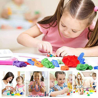 Non-Toxic Creative 100 Dough Clay 5 Different Colors, (Pack of 5 Pcs)
