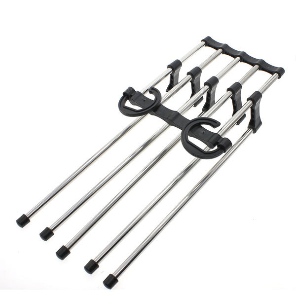 Adjustable trouser pants hanger organizer for space-efficient storage