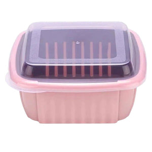 PremiumAV PremiumAV Double Layer Food Drainer Washing Basket with Collapsible Strainers Colander –  