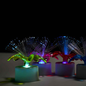 PremiumAV Fiber Optic Light, Mini Color Change LED Table Centerpieces, Light Up Candle - Pack of 12