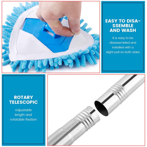 PremiumAV Rotatable Triangle Mop with Long Handle