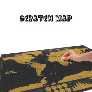 PremiumAV Scratch Off Map Interactive Vacation Poster World Travel Maps