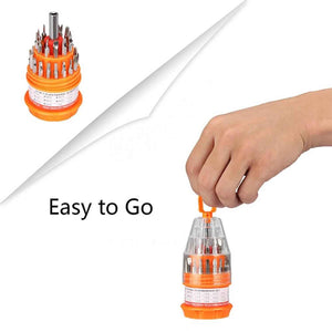(SET OF 4PC) SCREWDRIVER SET, STEEL 31 IN 1 WITH 30 SCREWDRIVER BITS, PROFESSIONAL MAGNETIC DRIVER SET, B Grade