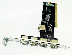 BIGPLAYER BigPlayer High Speed 5 Ports USB 2.0 Hub PCI Controller Card Controller Adaptor Module - PremiumAV