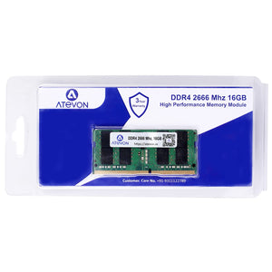 ATEVON ATEVON ATEVON 16GB DDR4 Laptop RAM 2666MHz CL19 | 1.2V SODIMM Memory Module | High-Speed Upgrade for Notebooks & Gaming Laptops | Low Power Consumptio 