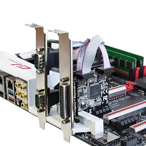 PremiumAV PremiumAV Legacy and Beyond Dual-Serial (2 Port) Plus Single (1) Parallel Port PCI Express Card Compatible with 16C550 UART - PremiumAV