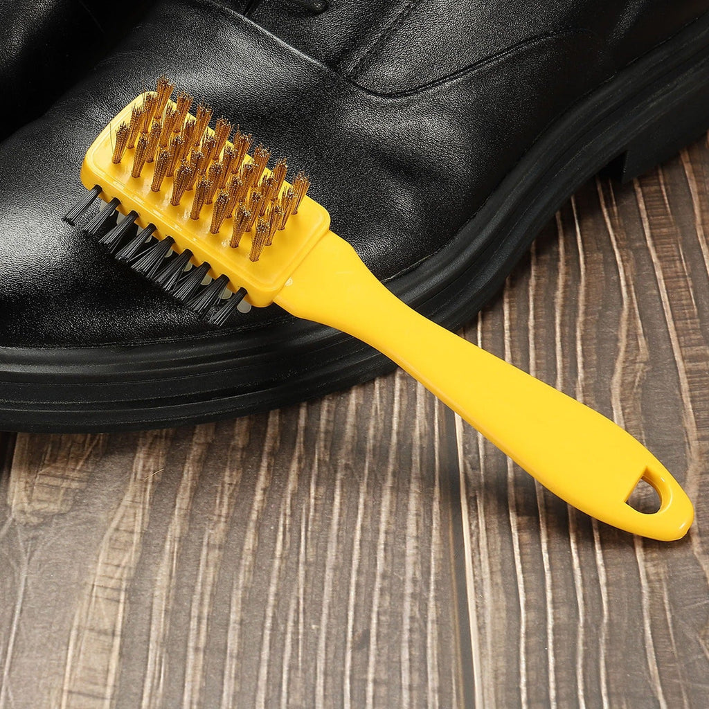 PremiumAV PremiumAV 3 Side Portable Multifunctional shoe brush Rubber Home Suede Shoes Polishing Brushes 3 Side Shoe Cleaning Brush, Shoe Brush Excellent Qualit 