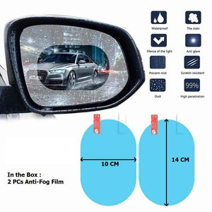 Anti-Fog & Anti-Scratch Rearview Car Mirror Film – HD Clear Protective Sticker for Safe Driving (1 Pc)