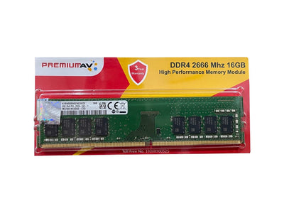 PremiumAV 16GB DDR4 Desktop RAM; 2666 MHz High-Speed Memory; Smooth Performance; Low Latency; Energy Efficient; 3-Year Warranty