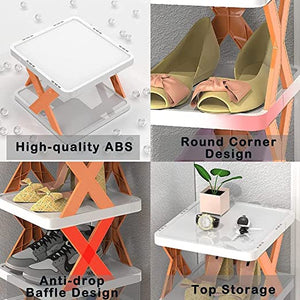 PremiumAV 4 LAYER SHOES STAND, SHOE TOWER RACK SUIT FOR SMALL SPACES, CLOSET, SMALL ENTRYWAY, EASY ASSEMBLY AND STABLE IN STRUCTURE, CORNER STORAGE CA  - PremiumAV