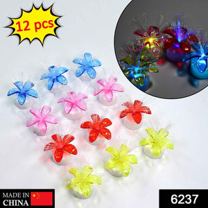 PremiumAV Fiber Optic Light, Mini Color Change LED Table Centerpieces, Light Up Candle - Pack of 12