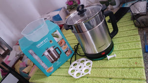 PremiumAV Soup Pot with Lid, Stainless Steel Multi Cooker Kettle (800W / 2.5 Ltr.)  - PremiumAV