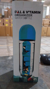 PremiumAV Multi-Use Pill & Water Bottle for Travel (600 Ml, Mix Color) - PremiumAV