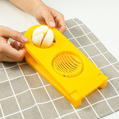 PremiumAV 2 in 1 Double Cut Boiled Egg cutter with stainless steel wire for easy slicing of boiled eggs.
