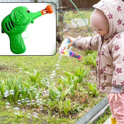 Bubble Gun Elephant Hand Pressing Bubble Gun Toy for Kids Bubble Liquid Bottle with Fun Loading