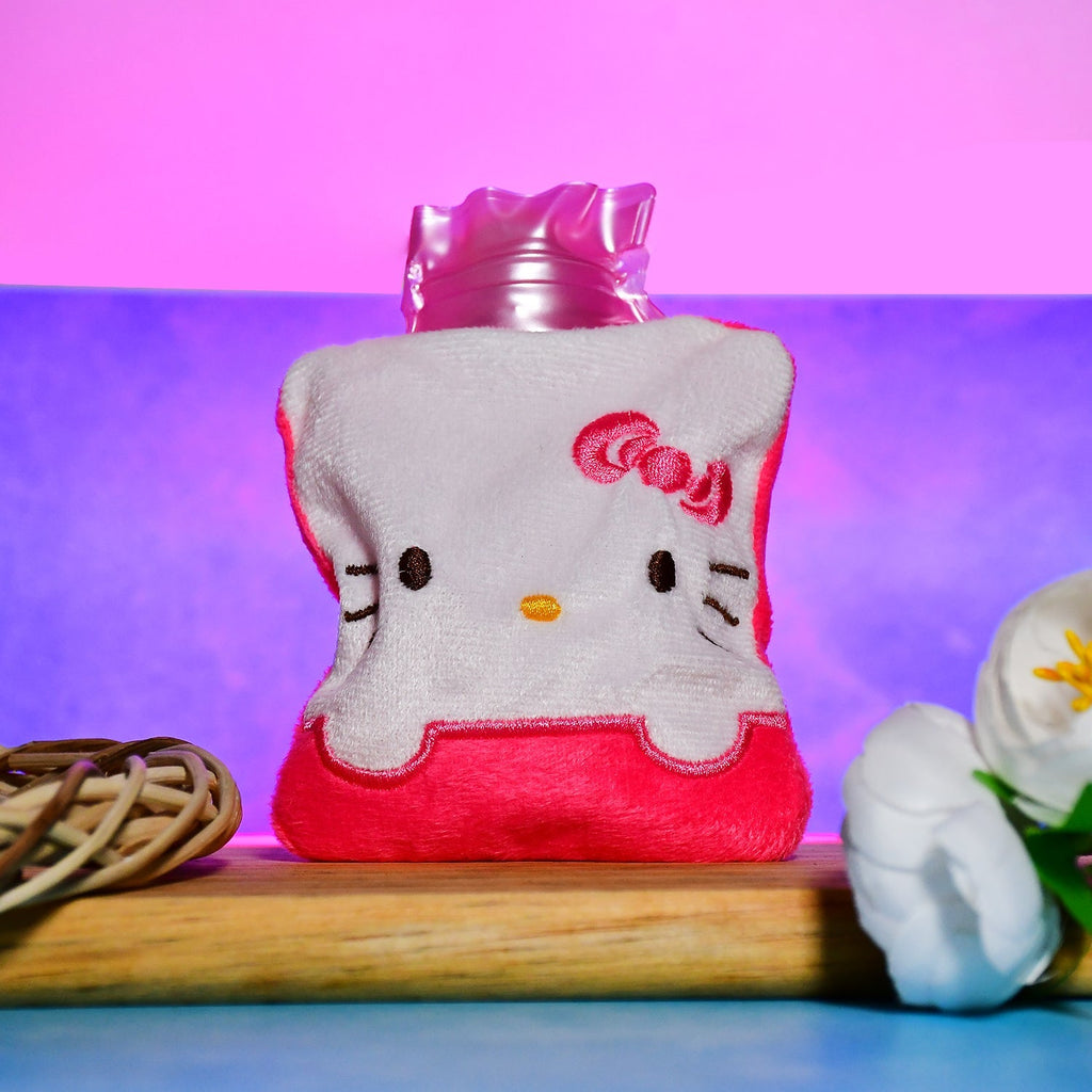 PremiumAV PremiumAV Pink Hello Kitty Small Hot Water Bag with Cover for Pain Relief –  