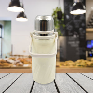 PremiumAV Stainless Steel Vacuum Insulated Water Bottle | Leak Proof Flask for Tea Coffee | Reusable Water Bottle with Hanging Strap | Bottle for Hot - PremiumAV