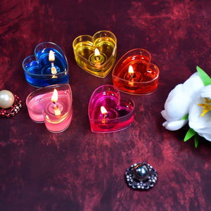 PremiumAV Heart Shape Wax Scented Candles. (Pack of 20 pcs)