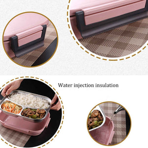 Customize White Transparent Lunch Box for Kids and adults, Stainless Steel Lunch Box with 3 Compartments.