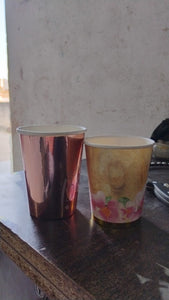PremiumAV Disposable Paper Cups, Disposable Tea, Coffee Cups (24 Pcs Set / Mix Color & Design)  - PremiumAV