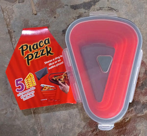 PremiumAV Reusable Expandable Pizza Storage Container with 5 Microwavable Trays  Adjustable for Home & Outdoor Use  - PremiumAV