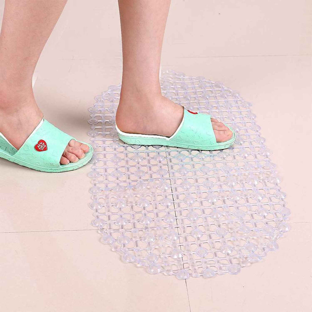 PremiumAV Nonslip Soft Rubber Bath Mat for Bathtub and Shower, Anti Slip Bacterial Anti Bacterial Machine Washable PVC Bath Mat