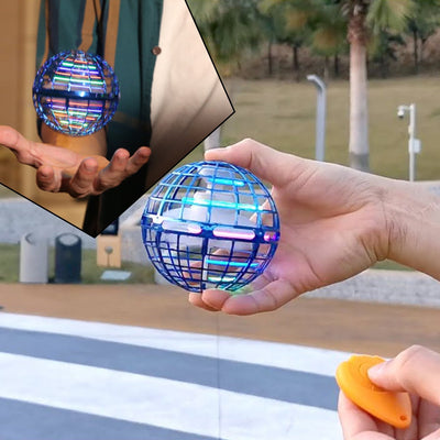 PremiumAV Flying Ball Toys, USB Rechargeable Built-in RGB Lights 360°Rotating Magic Controller, Flying Orb Ball Boomerang Mini Pro Spinner Blastoise T