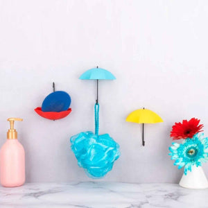 PremiumAV Multipurpose Umbrella Key Hat Holder Wall Hanging Hook Multicolor