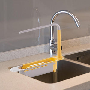 PremiumAV Telescopic Sink Storage Rack Material Kitchen Rag Rack Dishwashing Organizer Shelf Drain Basket Pp Under Sink Organizers ( Mic Color 1 Pc)  - PremiumAV