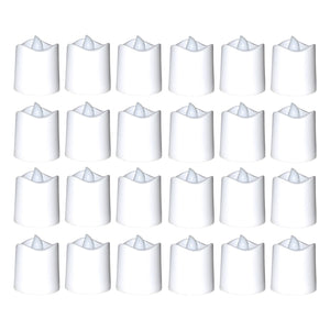 White LED tealight candles with a flickering effect