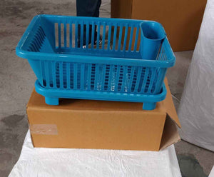 Plastic Sink Dish Drainer Drying Rack (With Brown Box) ( MOQ :- 6 Pc)