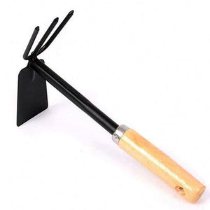 PremiumAV PremiumAV 2 in 1 Double Hoe Gardening Tool with Wooden Handle –  