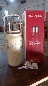 PremiumAV Stainless Steel Vacuum Insulated Water Bottle | Leak Proof Flask for Tea Coffee | Reusable Water Bottle with Hanging Strap | Bottle for Hot - PremiumAV