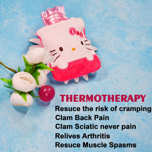 PremiumAV Pink Hello Kitty Small Hot Water Bag with Cover for Pain Relief  - PremiumAV