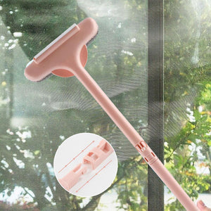 PremiumAV Brush 2 in 1 Mesh Cleaning Brush & Wiper with Extended Handle Window Cleaning Brush Net Cleaner,Magic Window Cleaner Brush, Window Mesh Clea  - PremiumAV