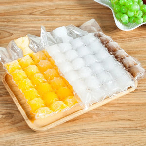 PremiumAV Disposable Ice Cube Bags, Stackable Easy Release Ice Cube Mold Trays Self-Seal Freezing Maker,Cold Ice Pack Cooler Bag for Cocktail Food Win - PremiumAV